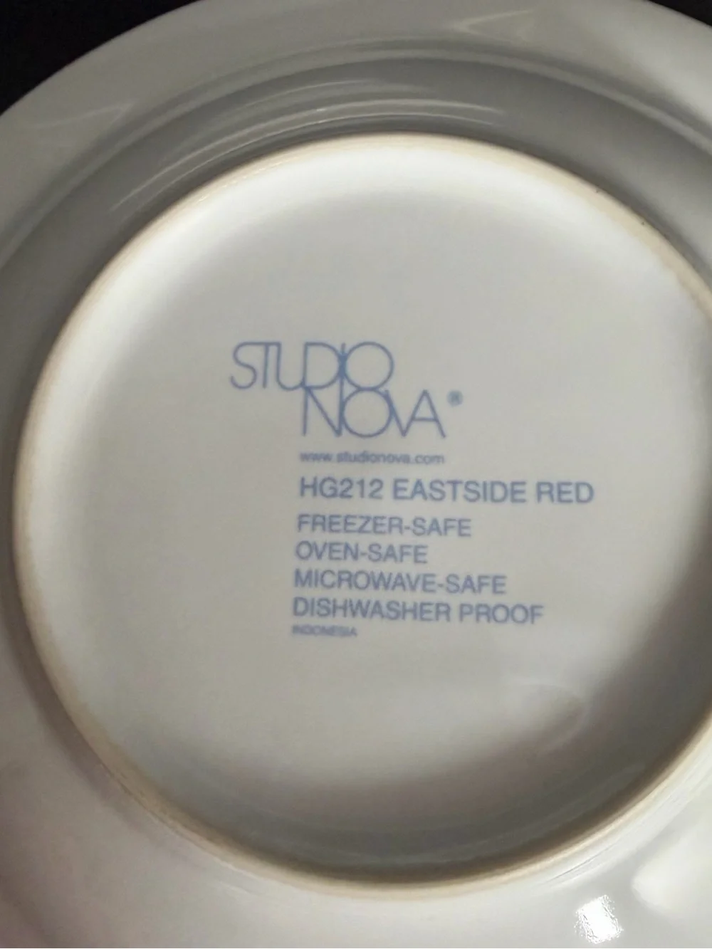 Studio Nova Eastside Red 8 5/8” Soup Bowls Set of 6 HG212 Discontinued
